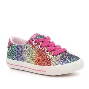 Olive & Edie Serenity Glitter Rainbow Sneaker Size 8 Toddler